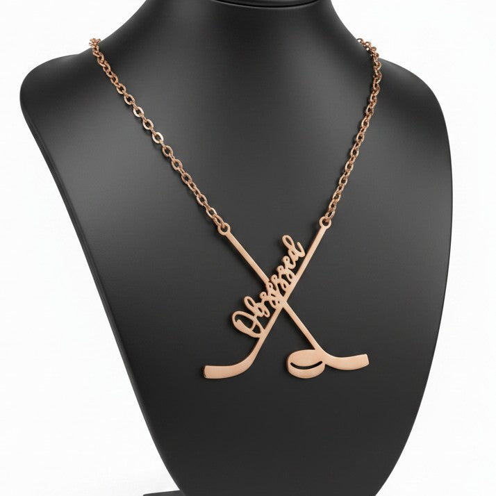 Obsessed Hockey Necklace