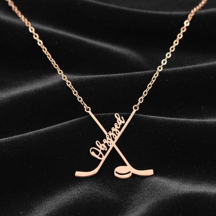 Obsessed Hockey Necklace